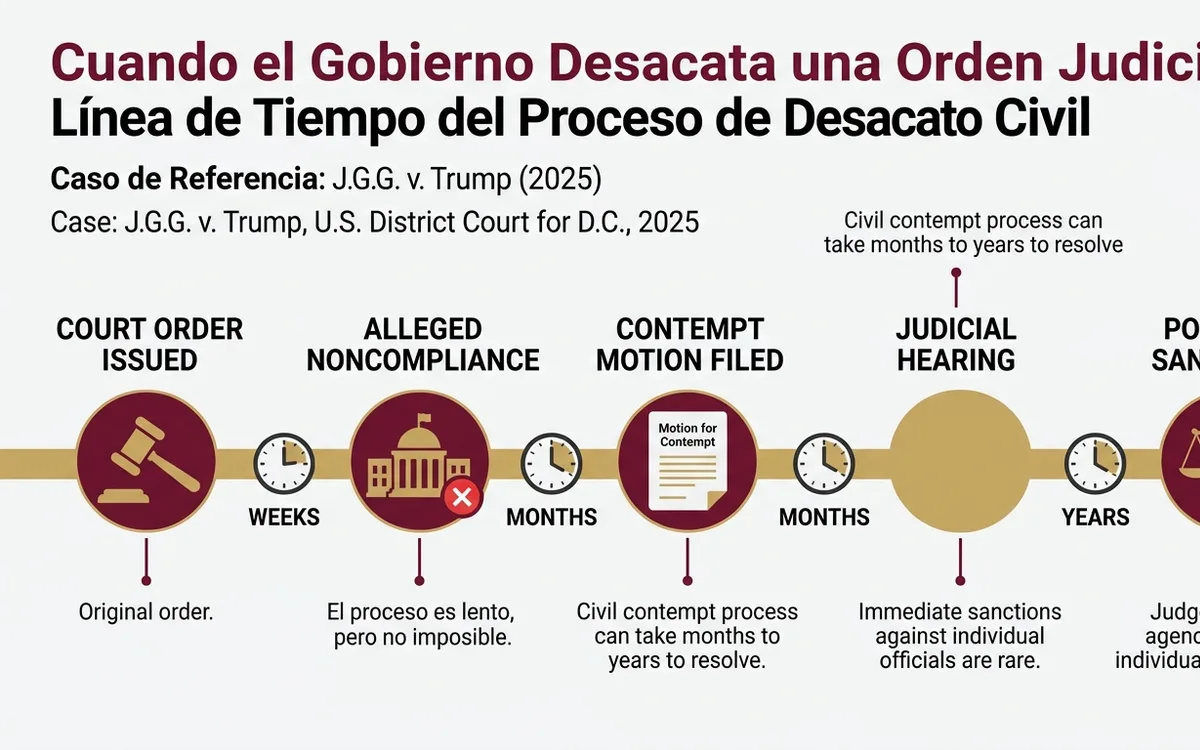 Cuando el Gobierno Desacata una Orden Judicial: Qué Puede Hacer Usted — infographic