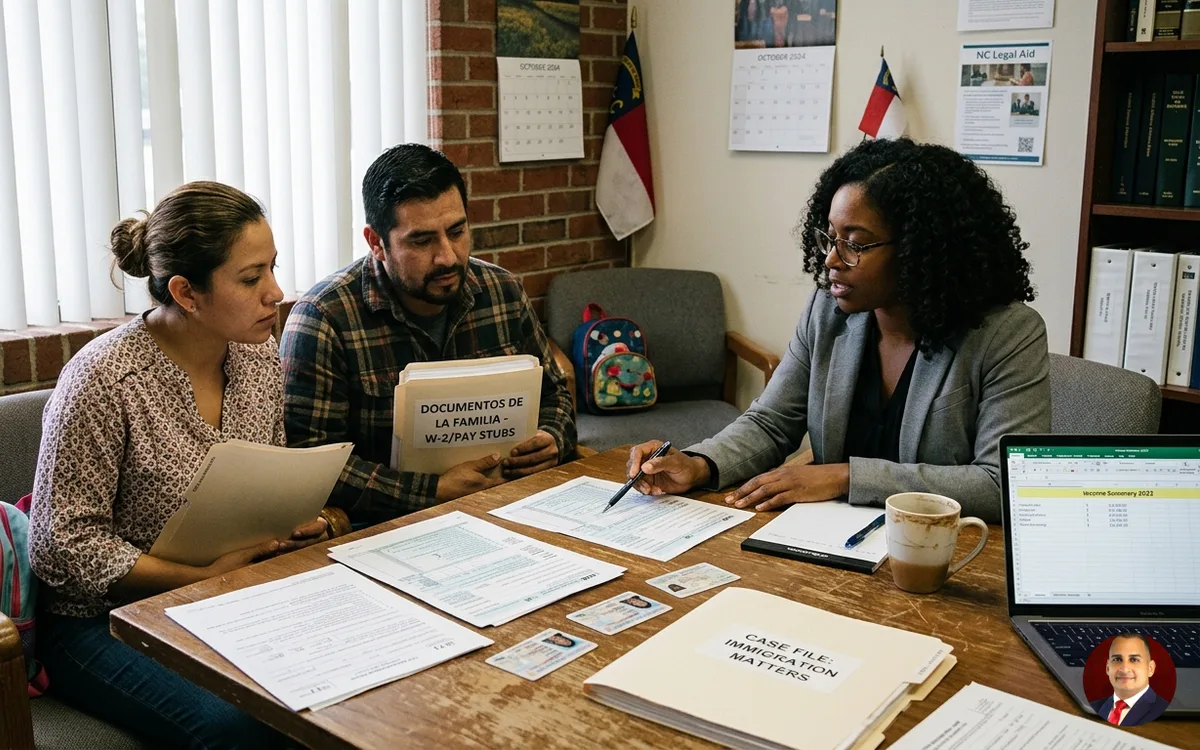 Inmigrantes Pagan $2.6B en Mecklenburg: Sus Derechos Ante la Corte — illustration
