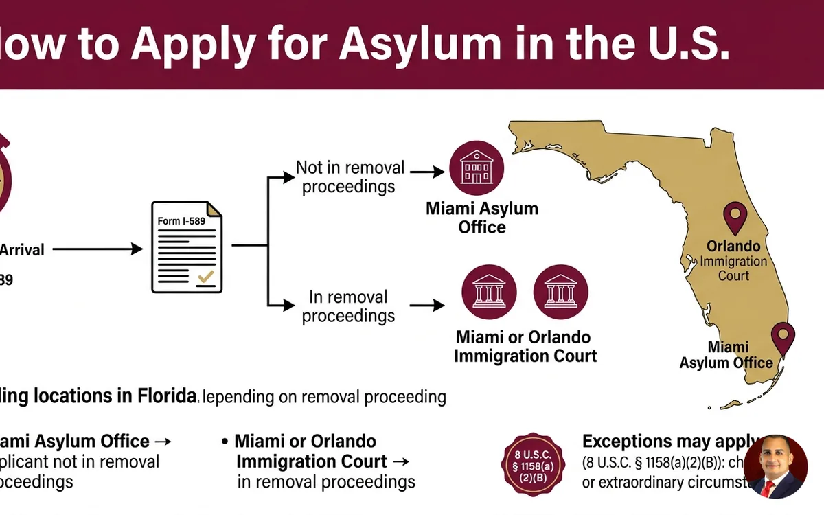 how to apply for asylum in the united states — infographic