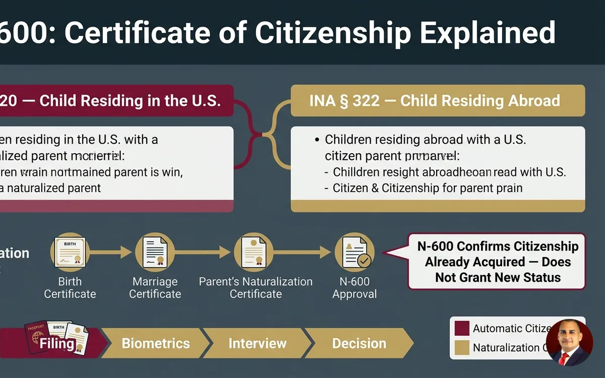 N-600 certificate of citizenship attorney — infographic