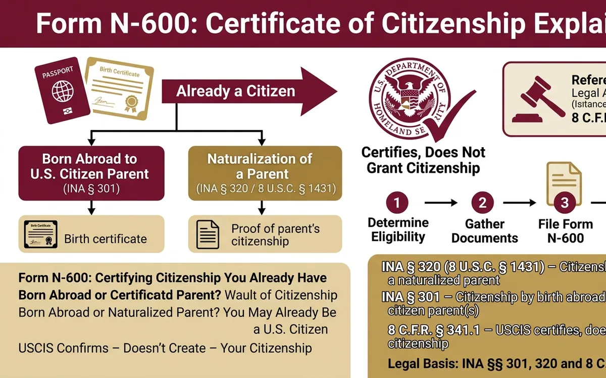 N-600 certificate of citizenship attorney — infographic