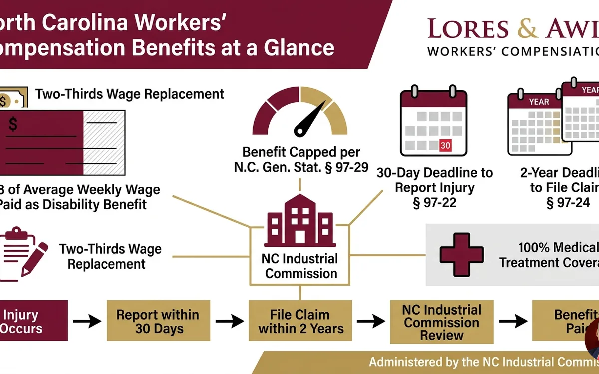 workers' compensation benefits guide — infographic