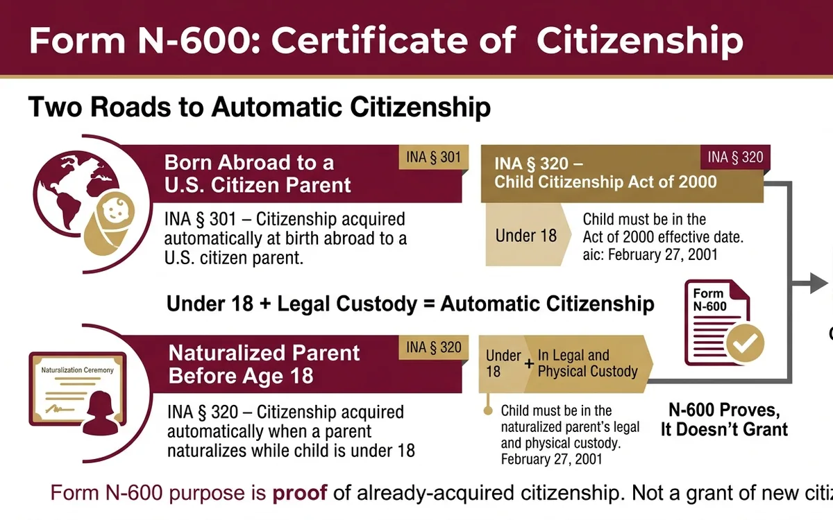 N-600 certificate of citizenship attorney — infographic
