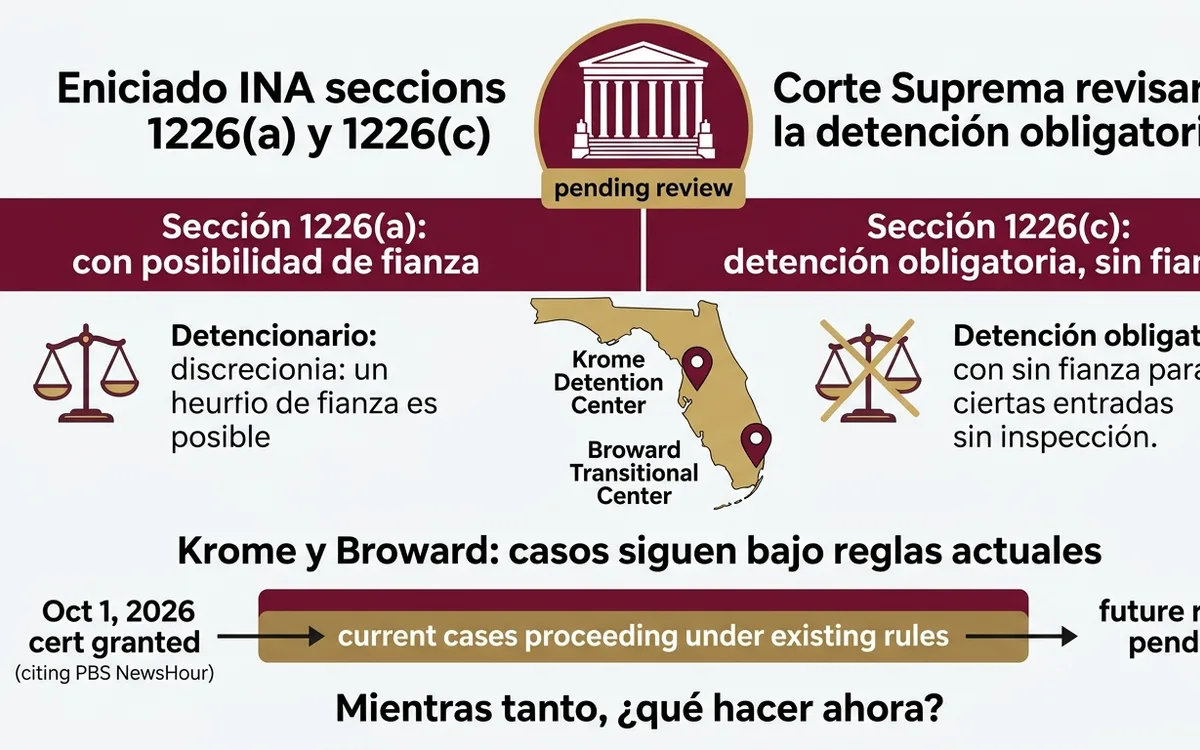 Corte Suprema revisará la detención obligatoria: qué hacer ahora — infographic