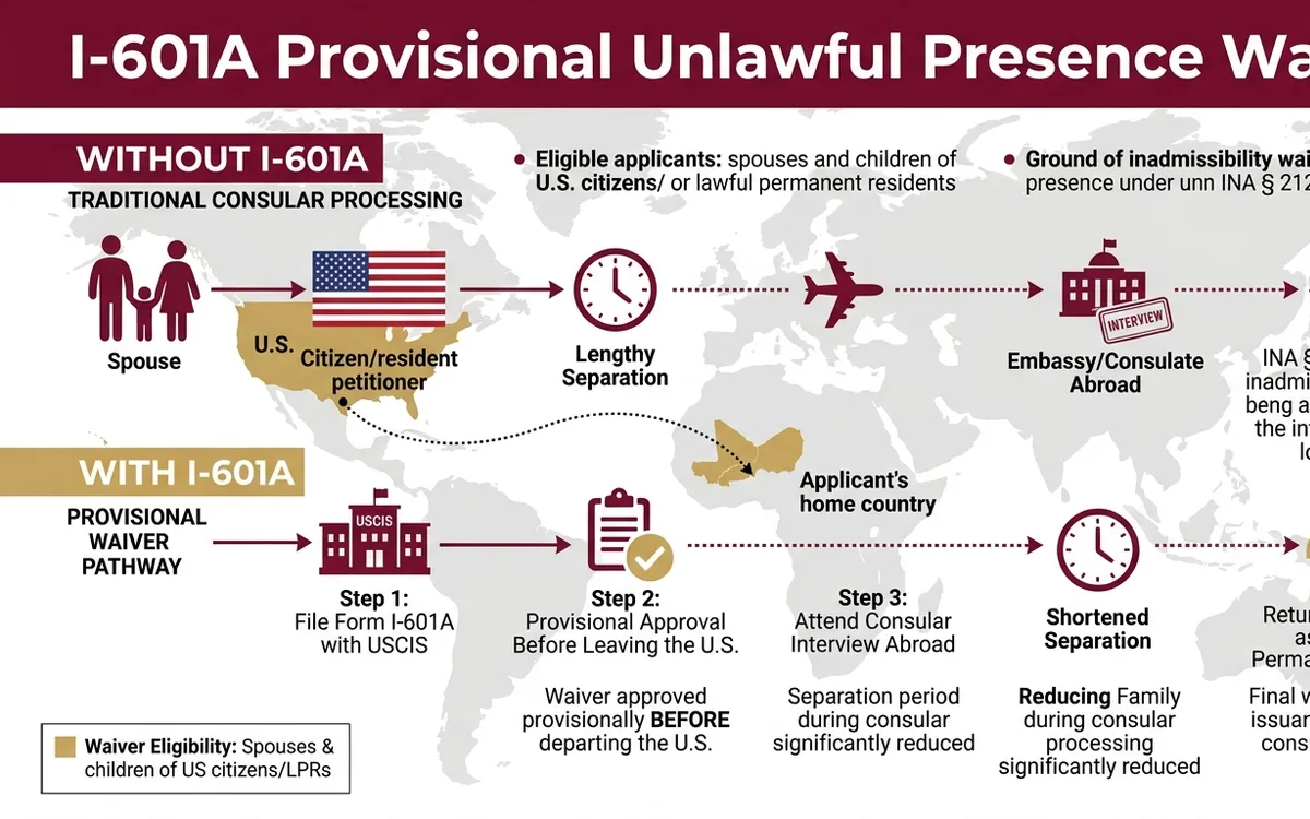 I-601A provisional unlawful presence waiver attorney — infographic