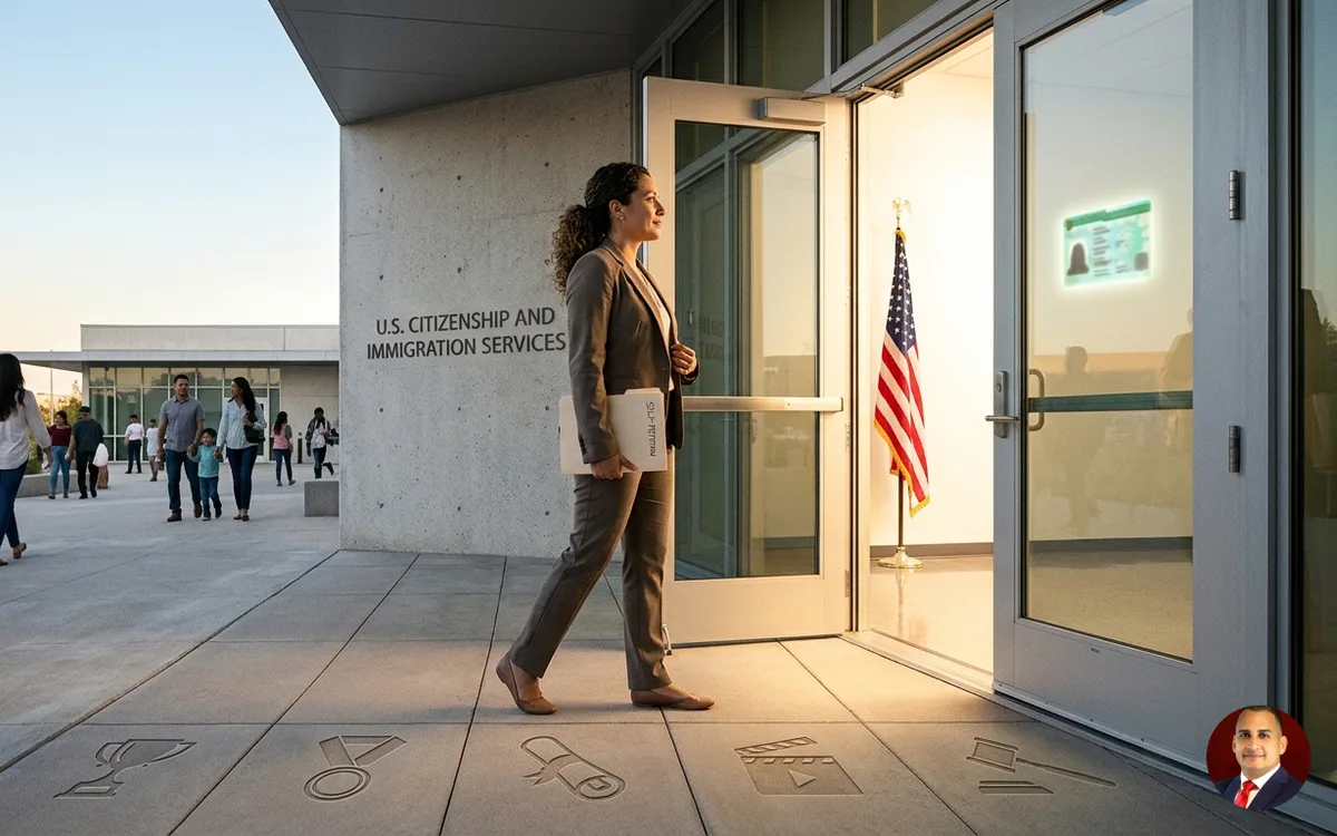 EB-1A extraordinary ability green card attorney — illustration