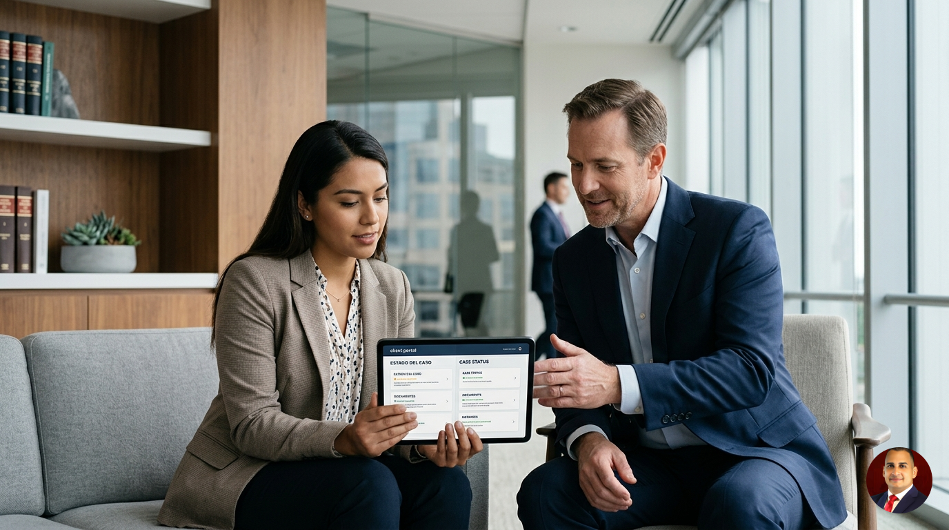 Bilingual client portal and case-status app for law firms