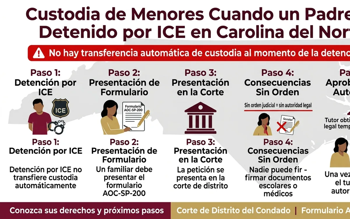 Deportación de madres e hijos en NC: sus derechos y próximos pasos — infographic