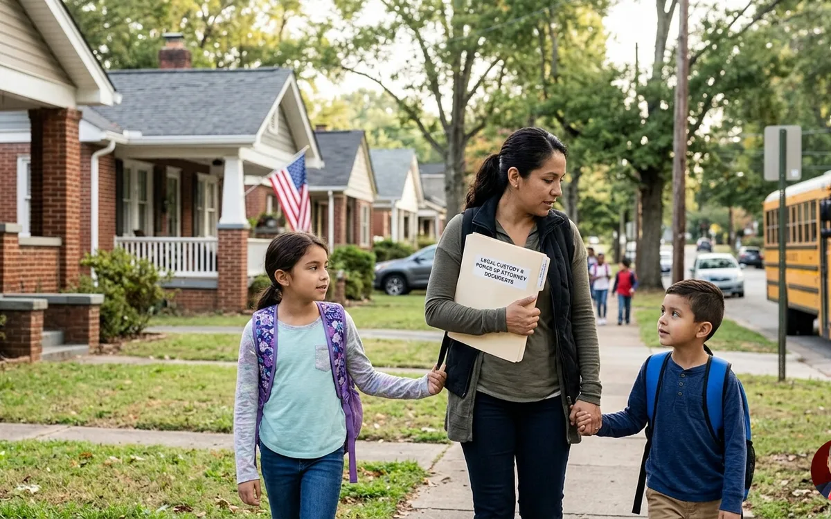 When ICE Detains a Parent: Protecting Your Kids' Custody in NC — illustration