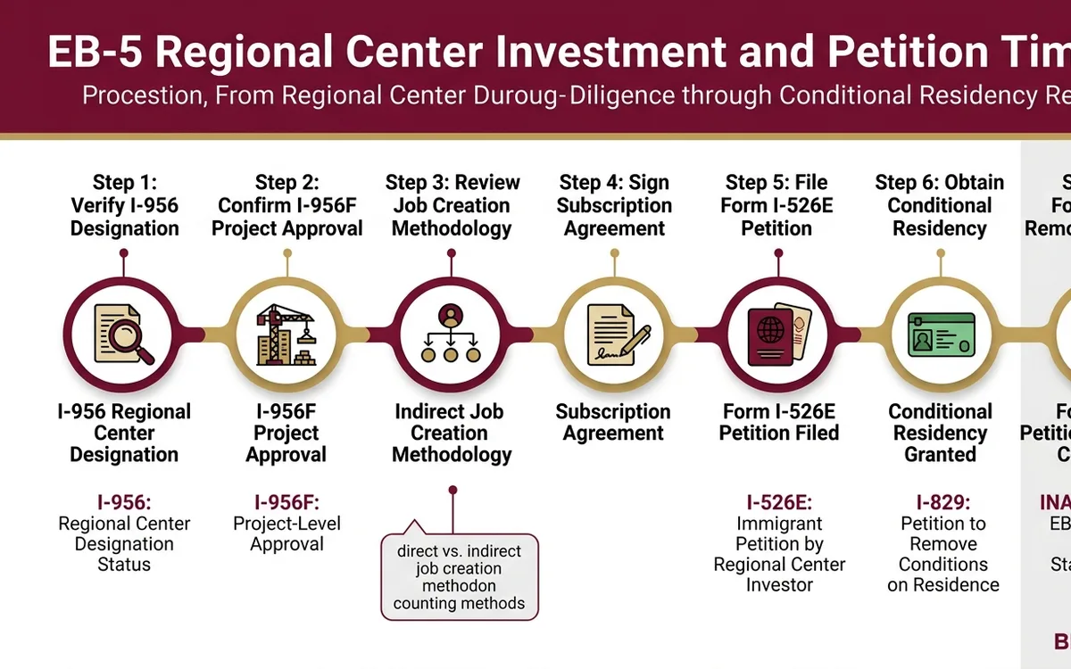 EB-5 regional center investor visa attorney — infographic