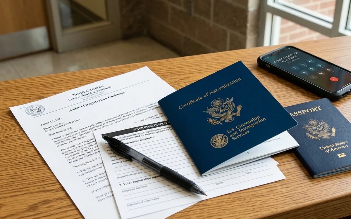 Naturalized Citizen Voter Challenge in NC: Your Rights, Next Steps — illustration